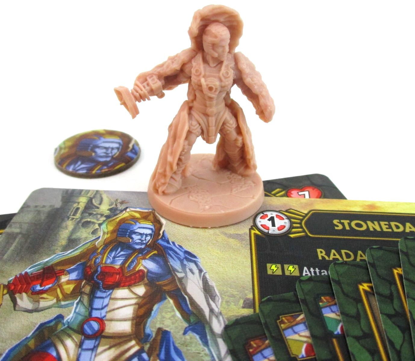MASTERS OF THE UNIVERSE: Clash For Eternia STONEDAR Mini & Cards NEW!!