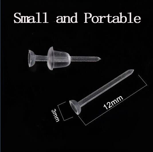 Plastic Earrings,Clear Earrings Clear Post Earring Posts and 200PCS-Flat 3mm