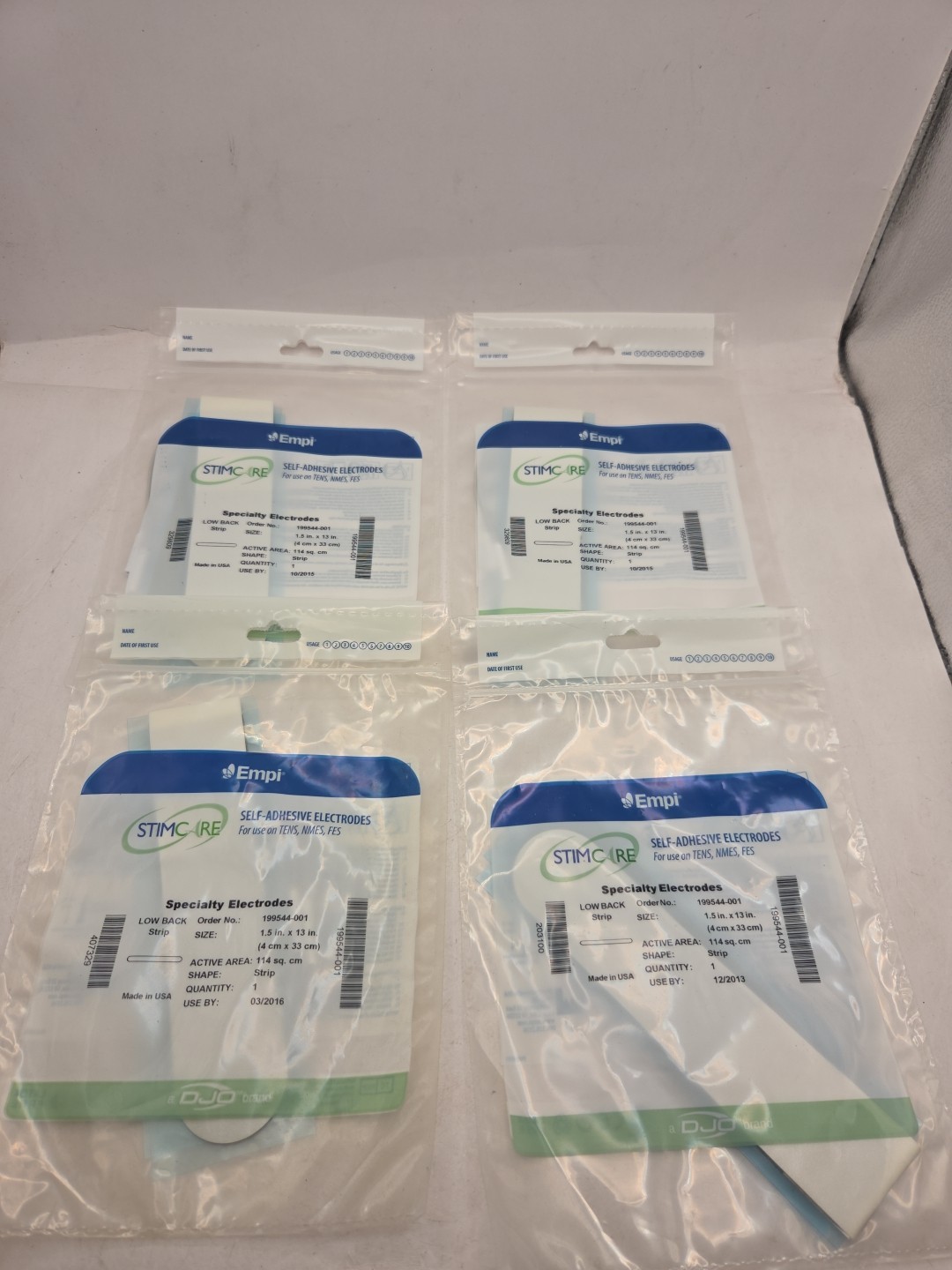 Empi Stimcare Carbon FM Electrodes Strips Lot Of 4 - 199544-001 Expired 10/2015