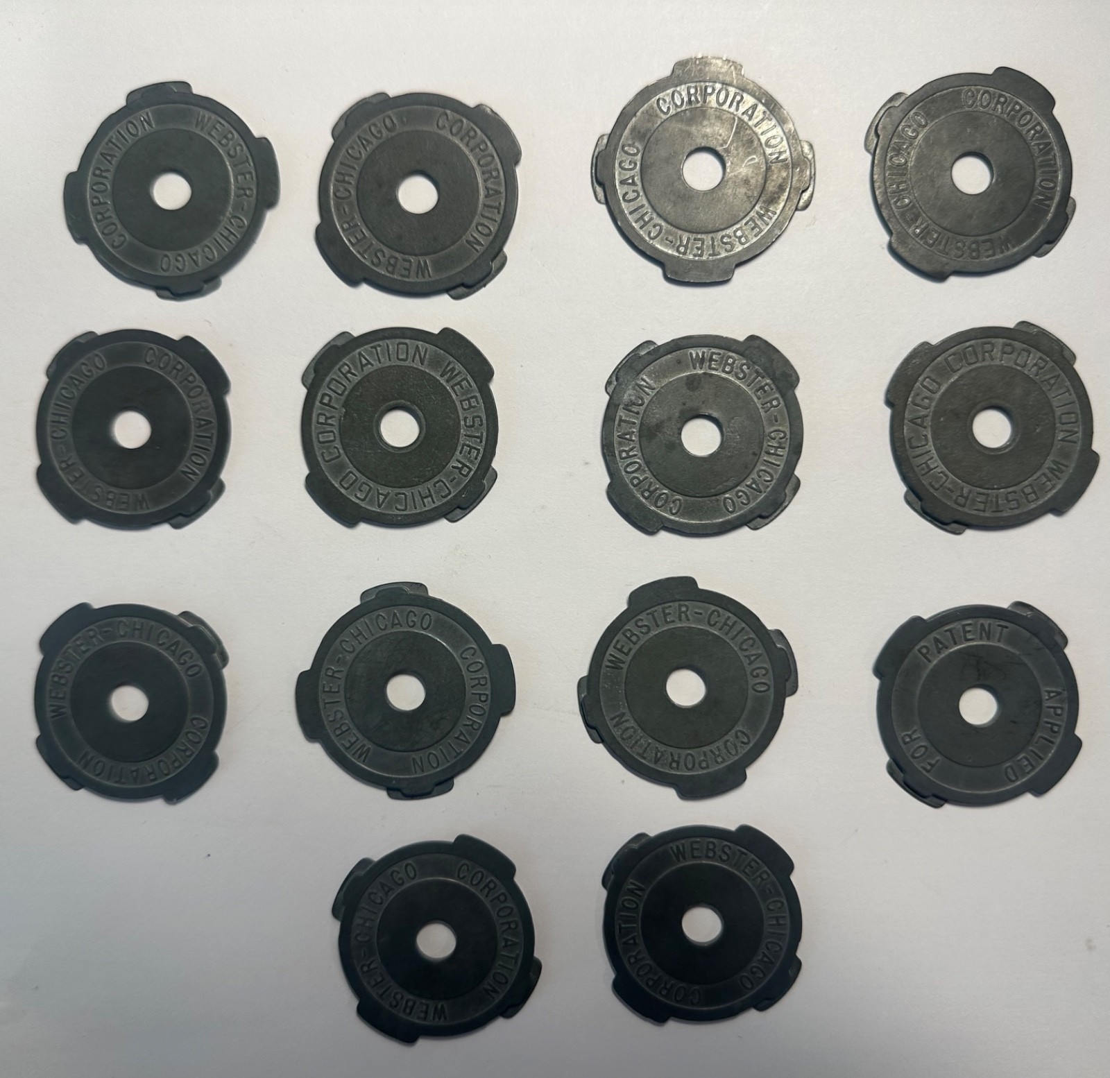 14 Vintage Webster Chicago 45 RPM Record Adapters Metal Alloy Lot