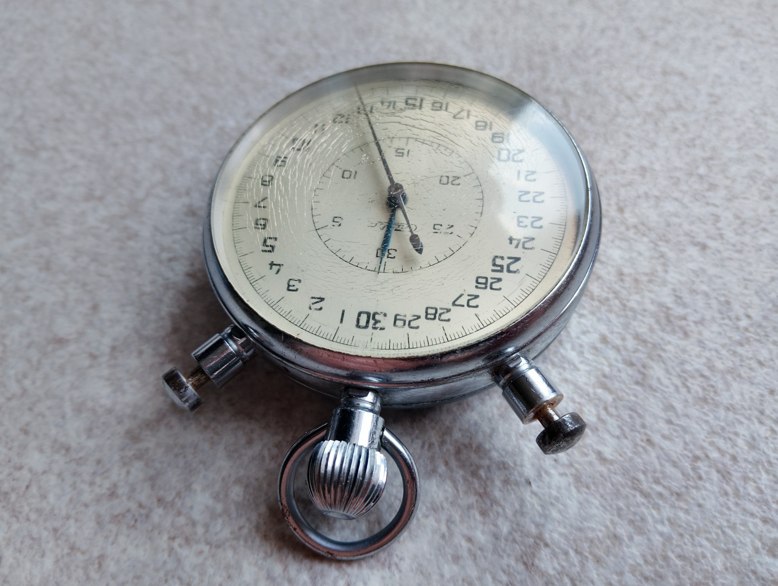Vintage Soviet Stopwatch Slava Chronometer 3-Button Mechanical Timer/For Parts