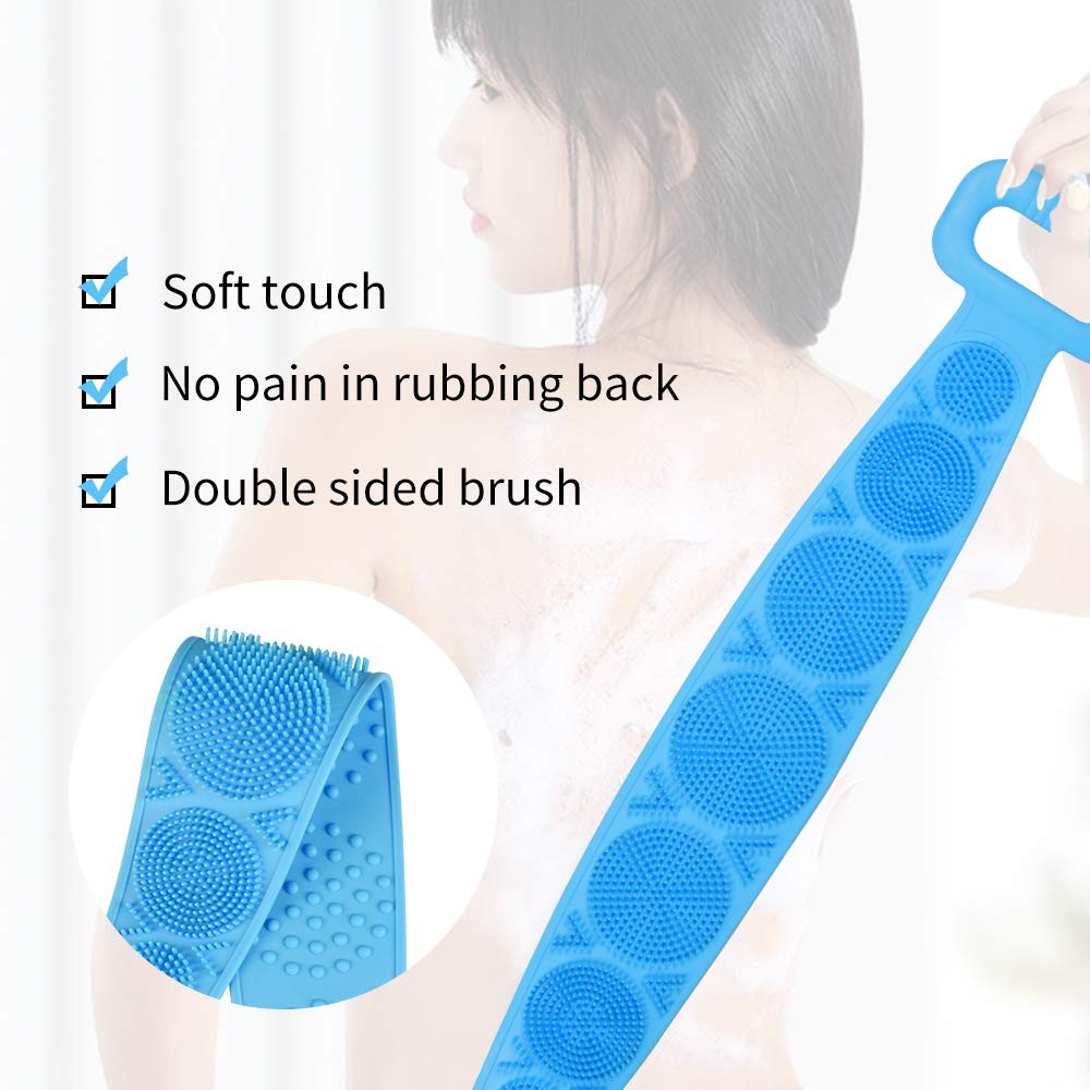 Silicone Bath Body Brush Long Home Kitchen Durable Multipurpose