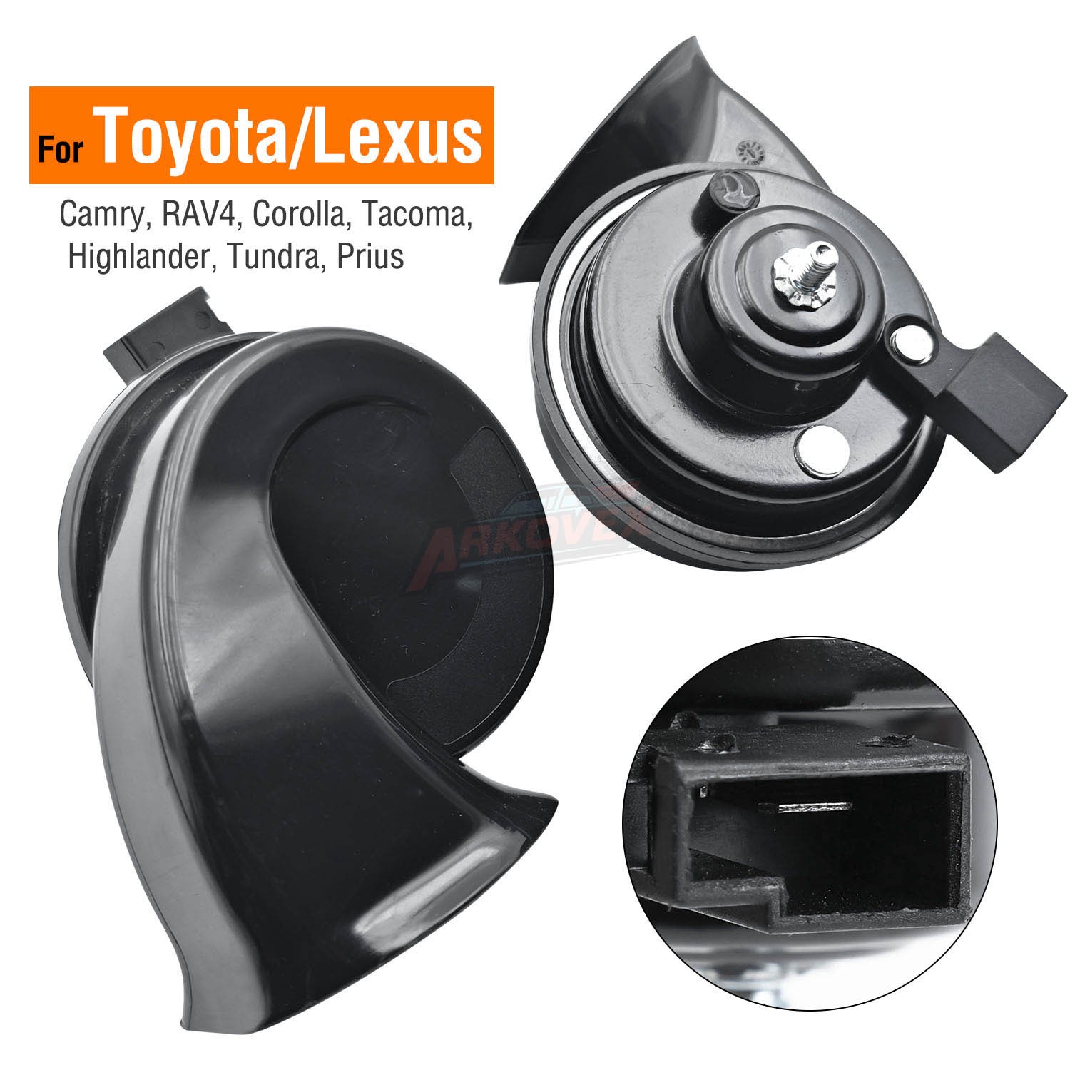 2Pc/set Car Snail Horn For Toyota Yaris RAV4 Camry Corolla Highlander Prius C-HR