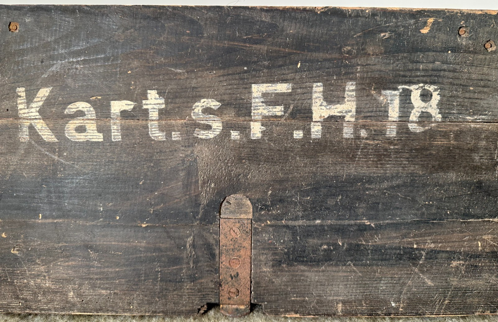 WW2 German Ammo Box Kart.s.F.H.18 Heeres-Munition 1944 WaA Marked Paper label