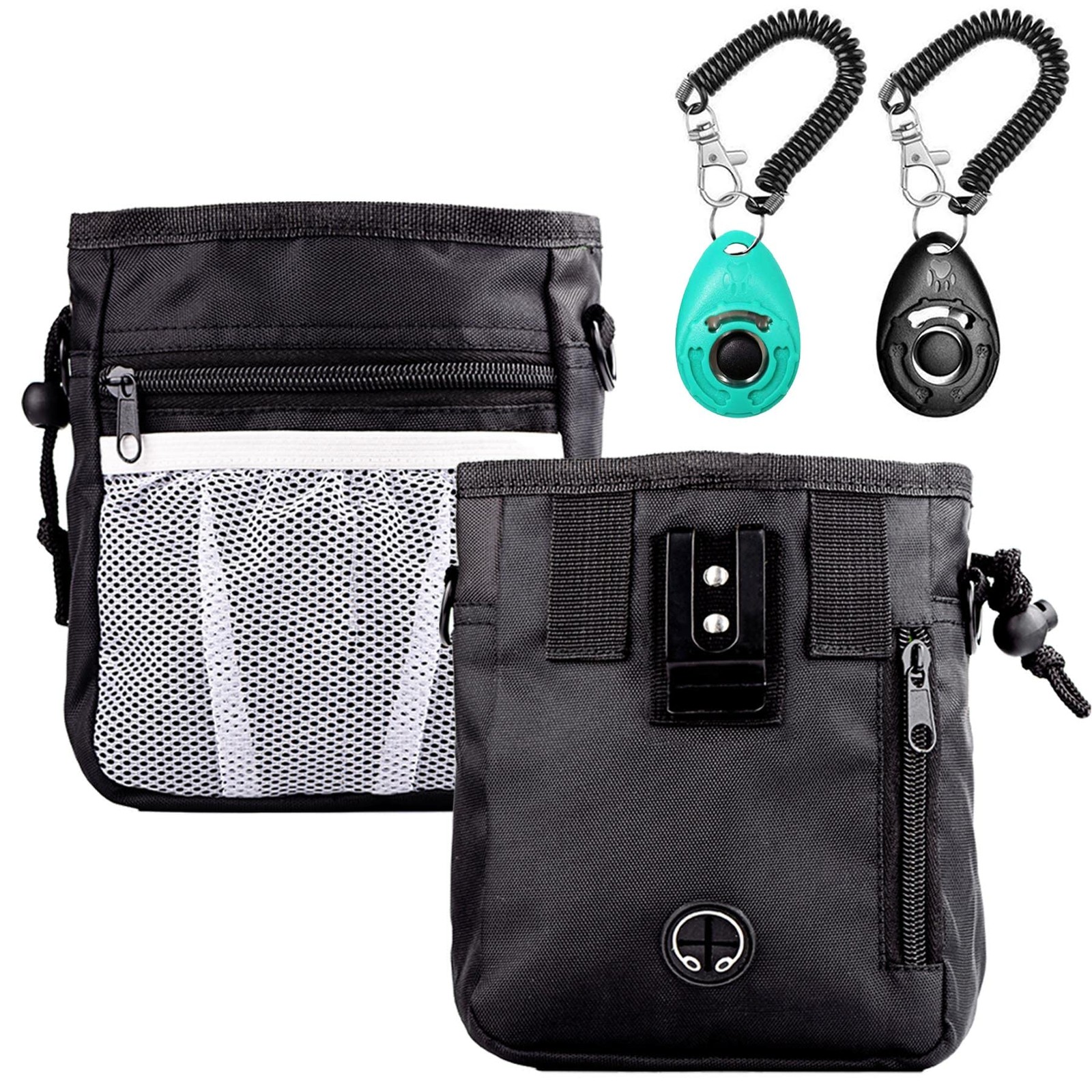Dog Treat Pouch Dog Clicker Training Kit, Dog Training Treat Pouch Dog Clicke...