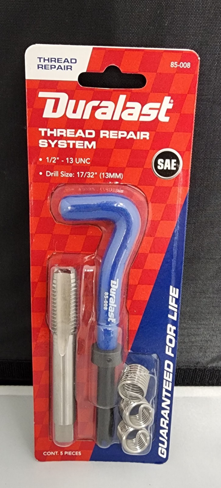 Duralast Thread Repair System 1/2” 13 UNC Drill Size: 17/32” (13MM) 85-008 NEW