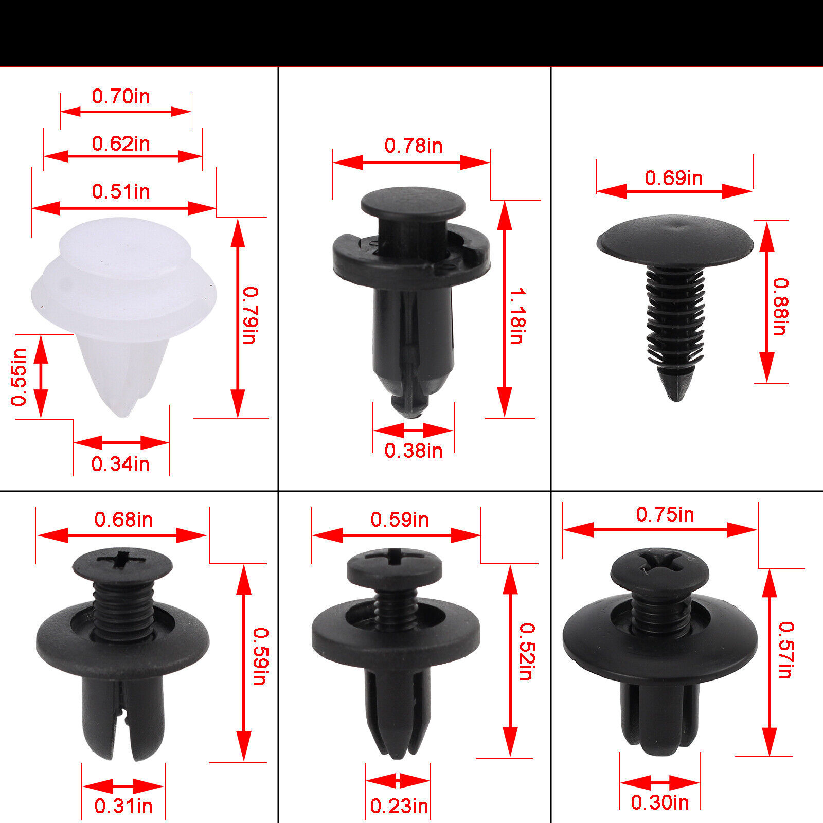 For RAM Dodge Fixing Fastener Kit Bumper Fender Liner Push Retainer Clips 100X