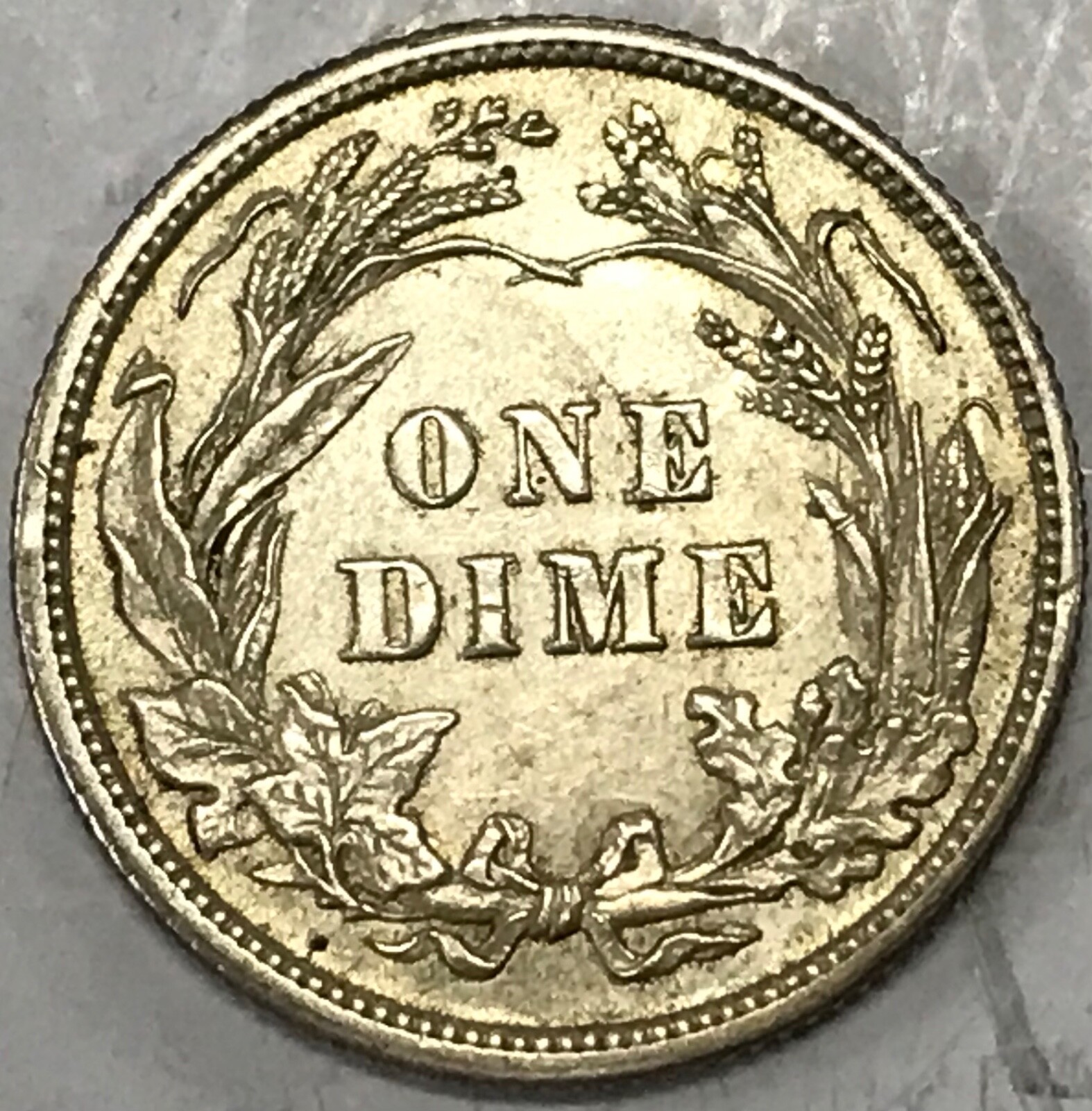 1913 Barber Dime AU