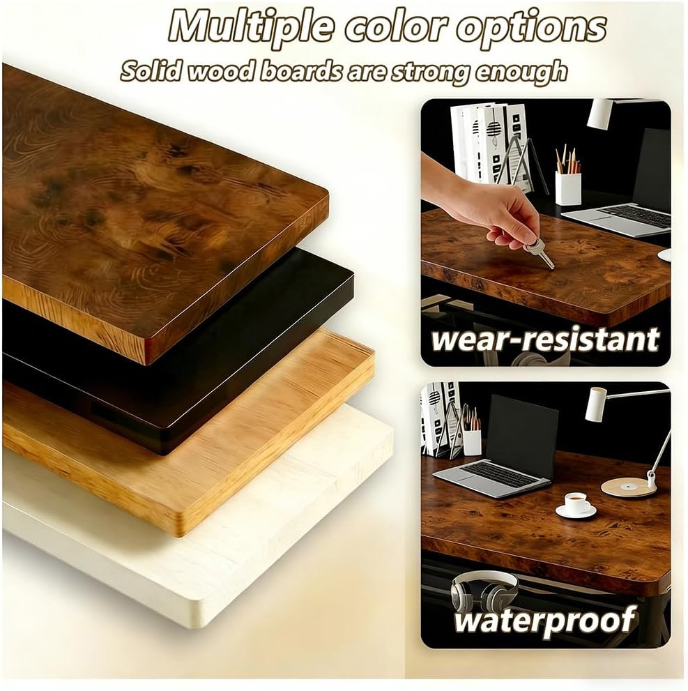 Folding Desk for Small Spaces, 39.4 Inch Foldable Computer Desk, No Assembly Req
