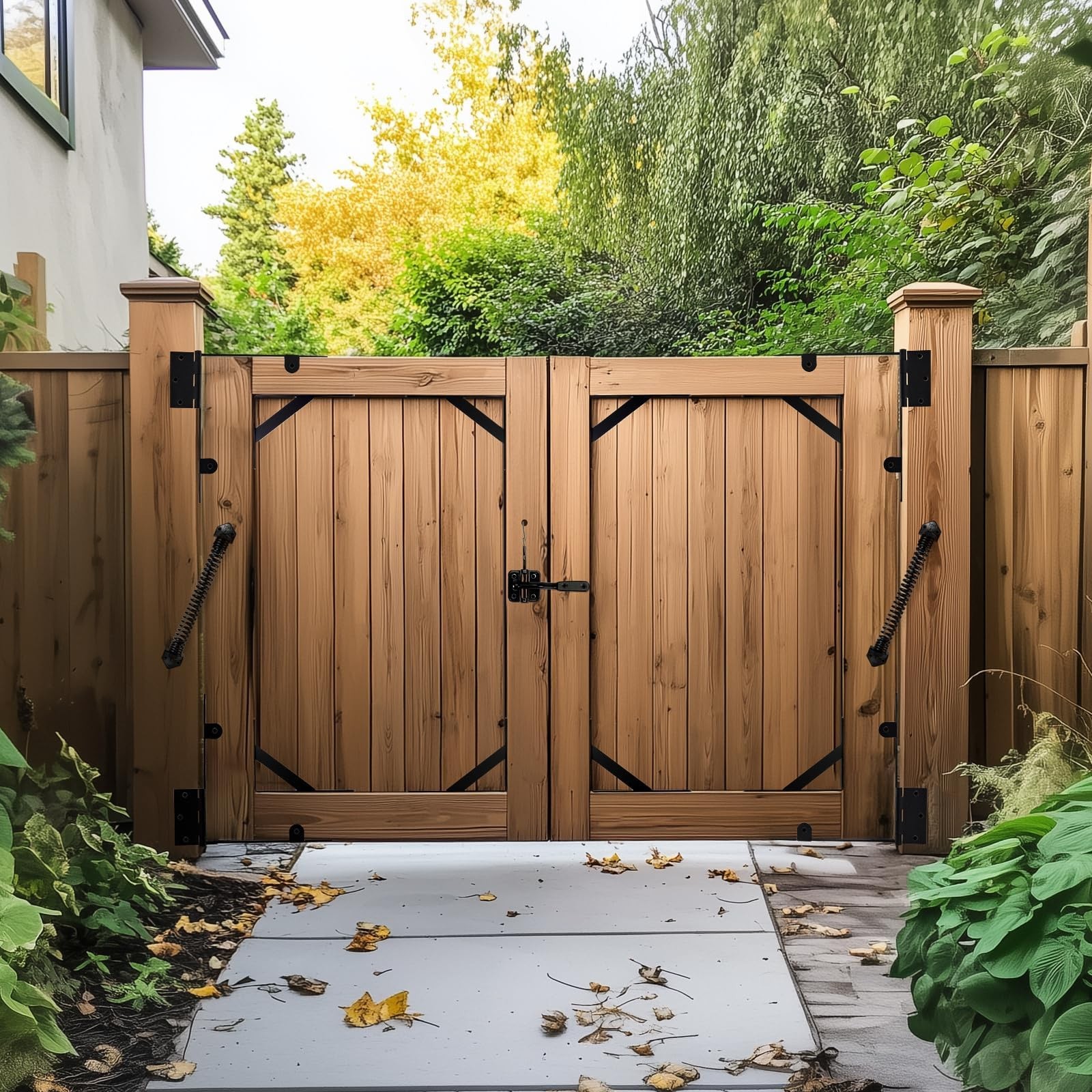 Fence Gate Kit Gate Hardware, 1 Set Anti Sag Gate Kit Gate Frame Cornor Brack...