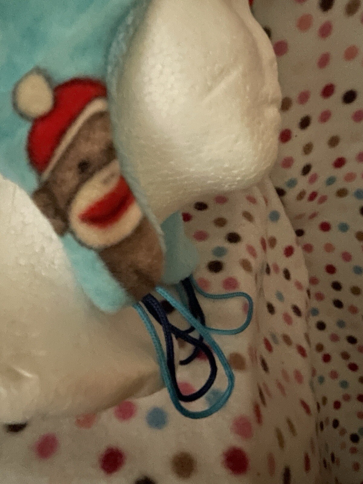 Wild N Crazy SOCK MONKEY Printed “hair” Hat. Handmade. Unique 1 Of A Kind, COOL