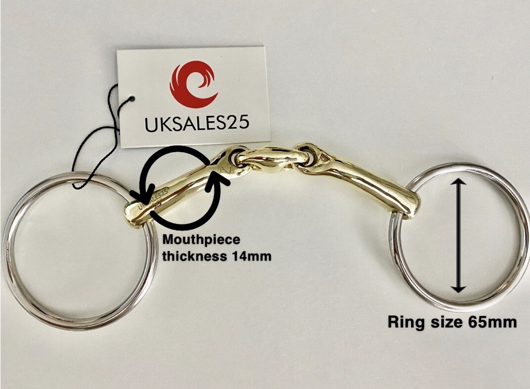 Loose Ring Snaffle Bit Curved Angled MP / Lozenge(UKSALES25®)*SAME DAY DISPATCH*