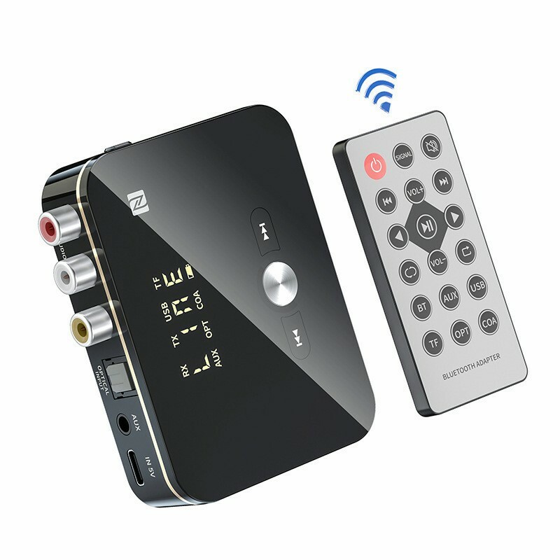 USB Bluetooth 5.0 Transmitter Receiver Wireless NFC to 2RCA Stereo Audio Adapter