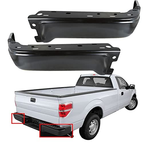 2 Pcs Steel Rear Bumper Ends Left Right Black Replacement for F150 2009-2014