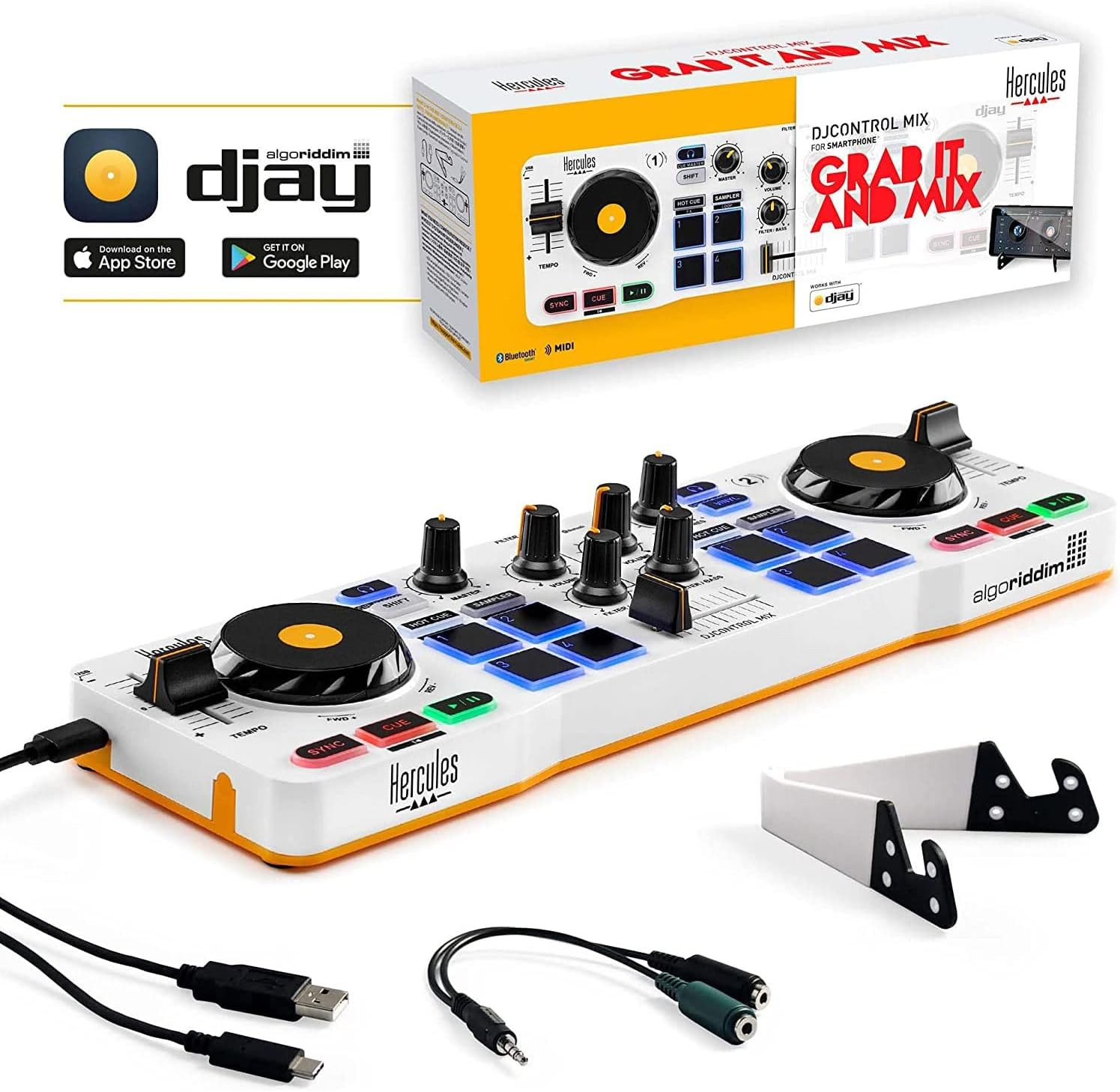 Djcontrol Mix – Bluetooth Wireless DJ Controller for Smartphones (Ios and Androi
