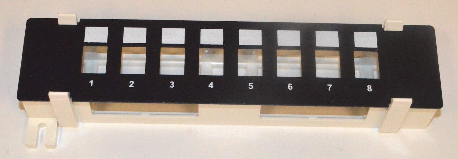 Unbranded 8 Port Unloaded Patch Panel, Black *New* HW910-MI-8-1U