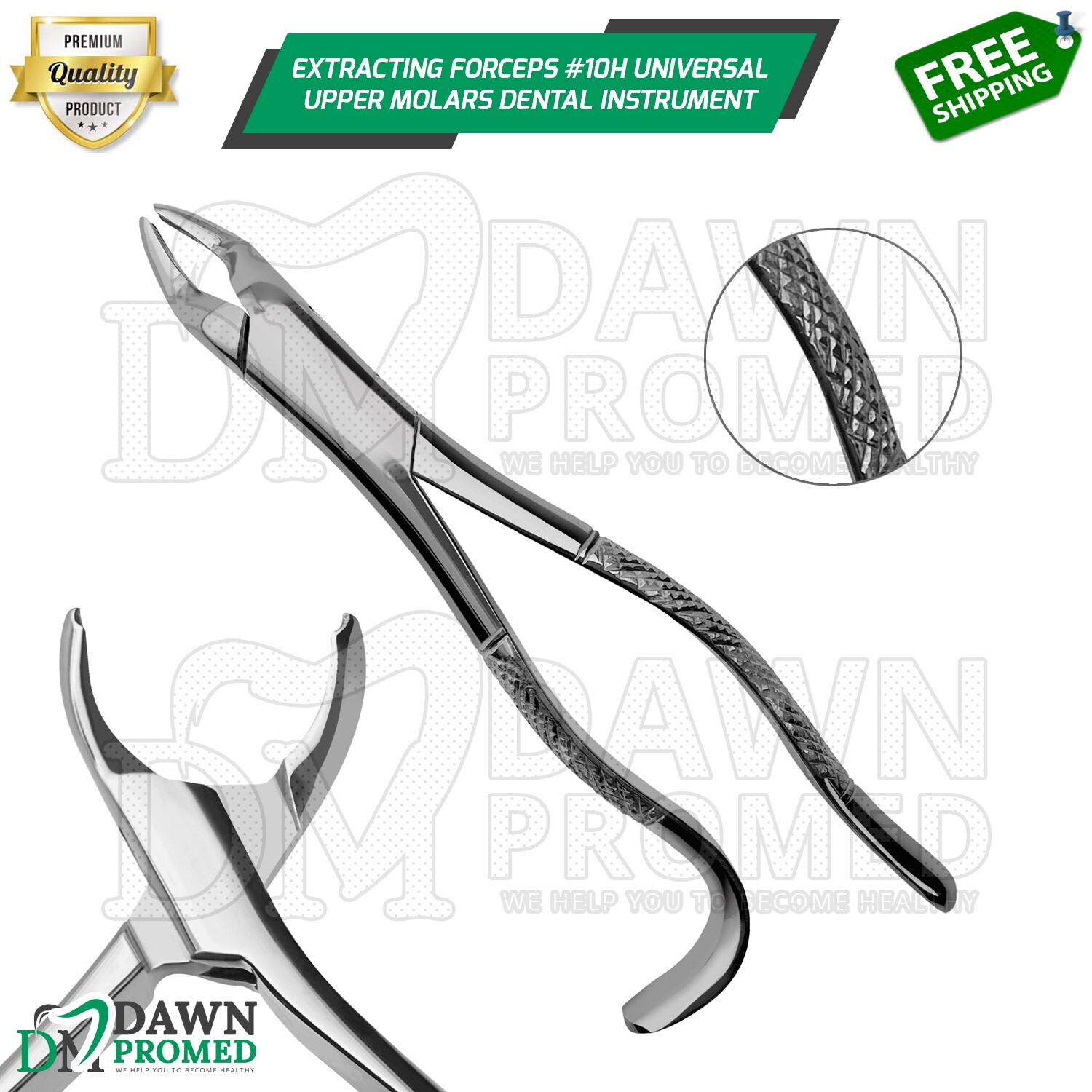 Extracting Forceps #10H Universal Upper Molars Dental Surgical Instrument