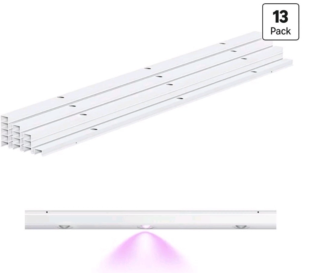 APPECK 50ft Track Kit for Permanent Outdoor Lights C5111, 13pcs White Track Only