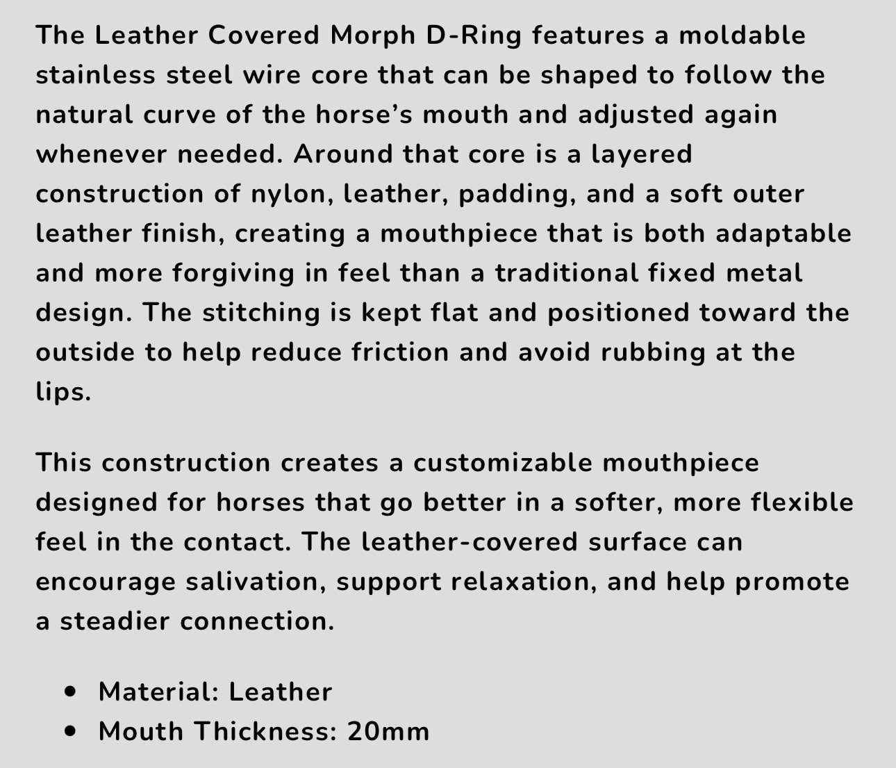 AJR Leather Weaver Covered D-Ring Bit. READ