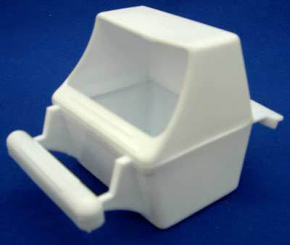 Lot of 4 Bird Cage Seed Water Feeder Cup - 4xC8053 White Plastic Cup -864