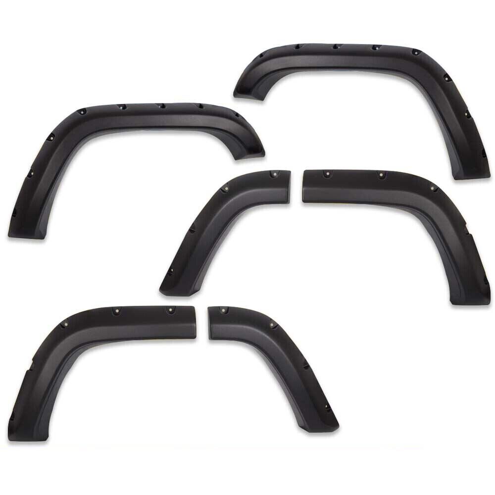 Pocket Rivet Style Wheel Fender Flares Textured Fit For Jeep Cherokee XJ 4-Door