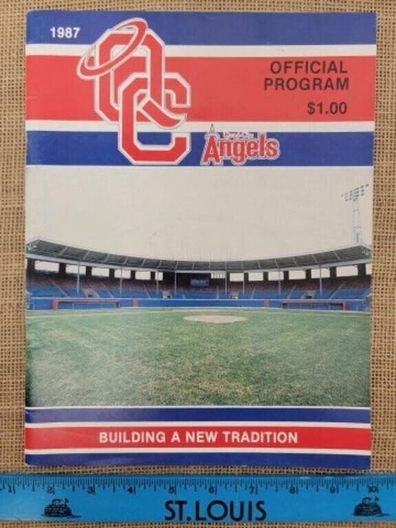 1987 Quad City Angels (Iowa) Minor League Baseball Program Midwest League