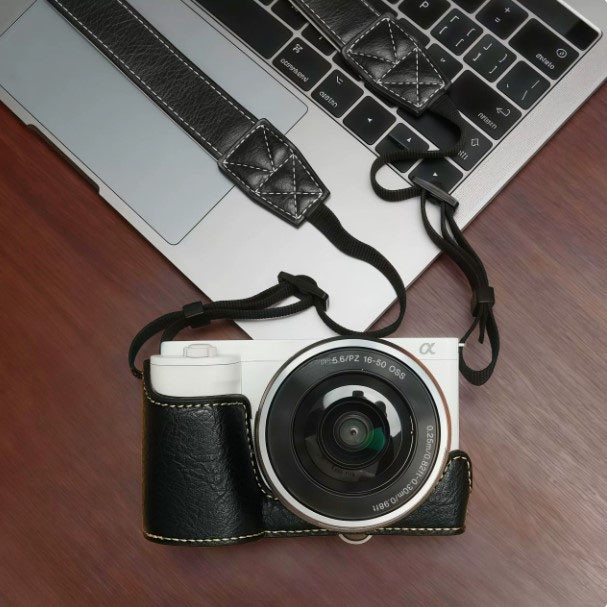 For Sony Zve10 PU Leather Camera Bag Dock Case Base Protection Cover Shell