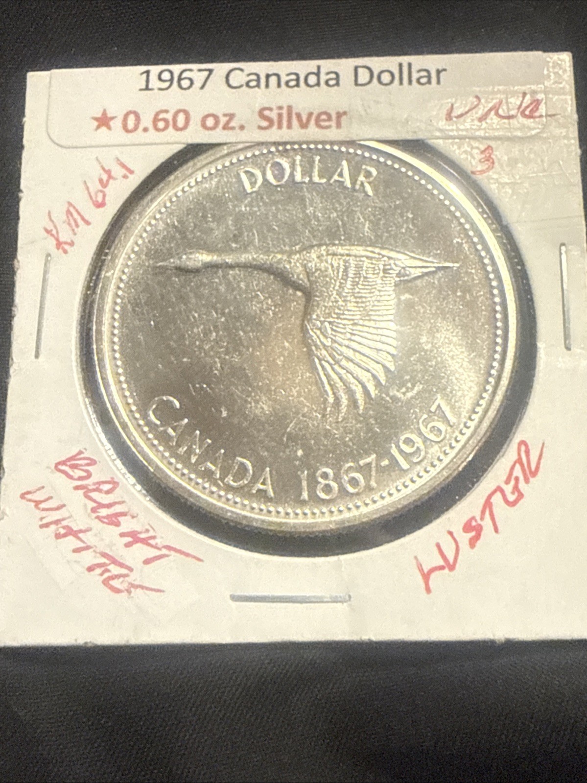 1967 Canada One Dollar Silver Coin