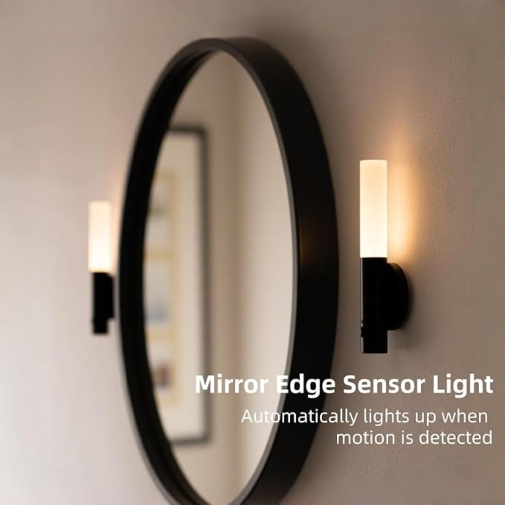 2 Pack Motion Sensor LED Night Light Lights USB Rechargeable Magnetic Wall Lamps