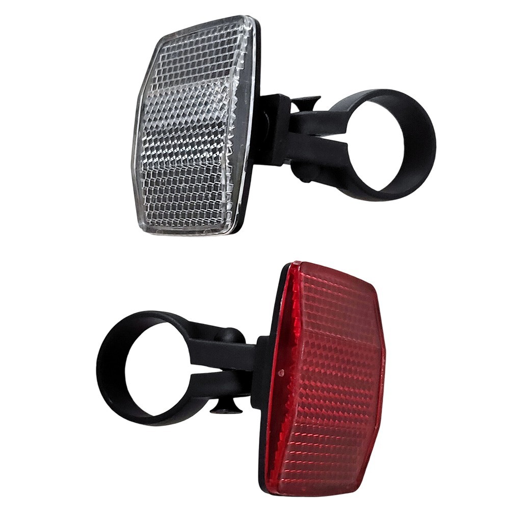 For MTB Bicycle Reflectors Front and Rear Fits 31 8mm Handlebar and Seatpost