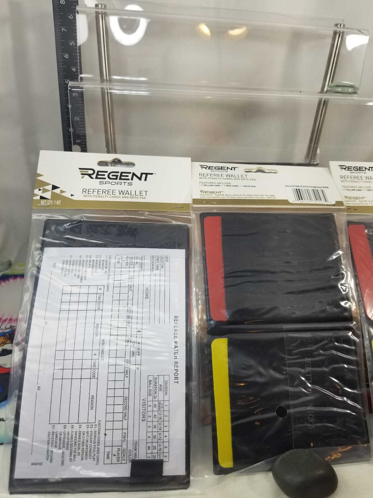 1 Regent Sports Referee Wallet with Red and Yellow Penalty Cards Soccer Futball