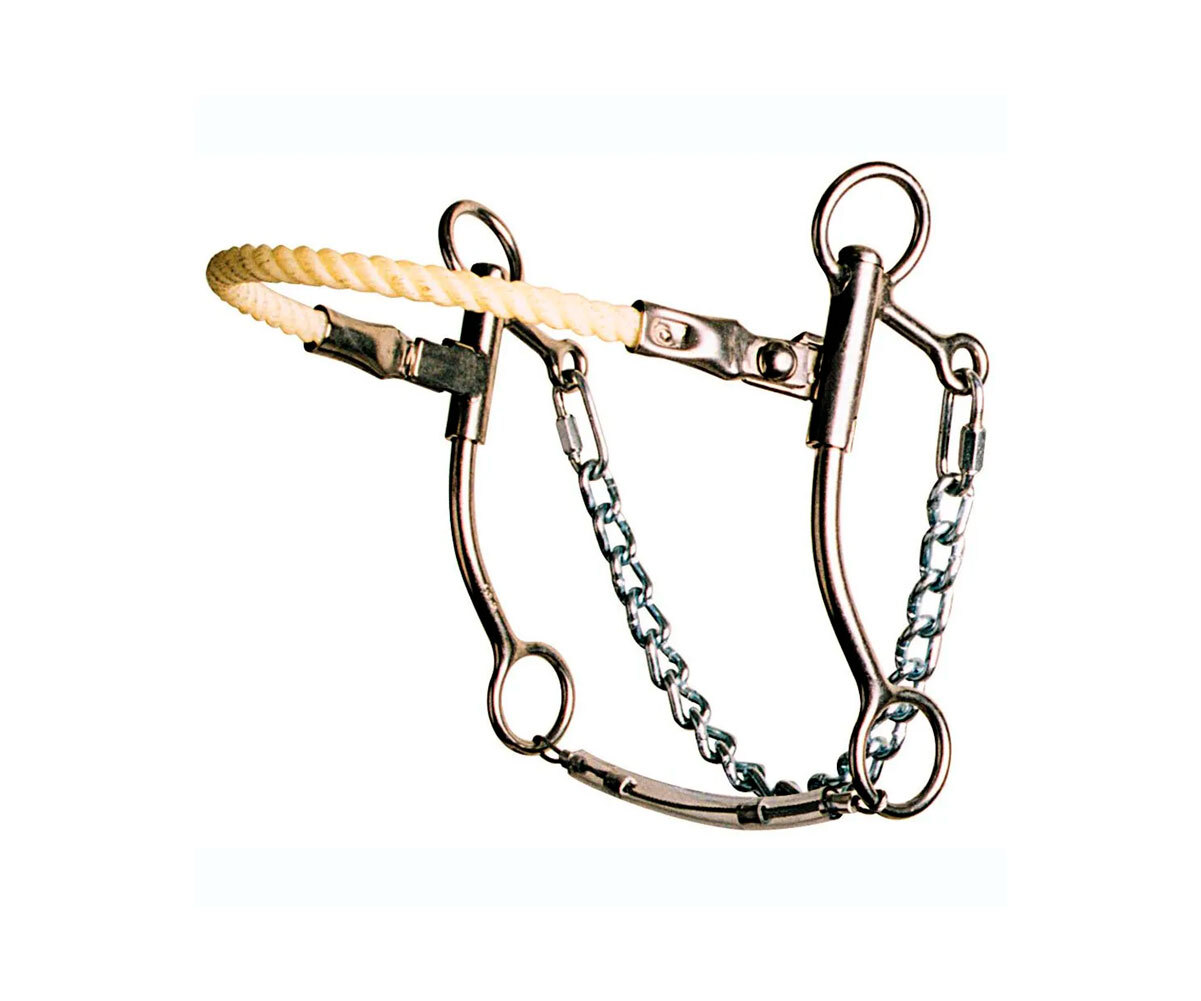 REINSMAN Jim Warner Hackamore Rope Nose Bit, Stage B (935)