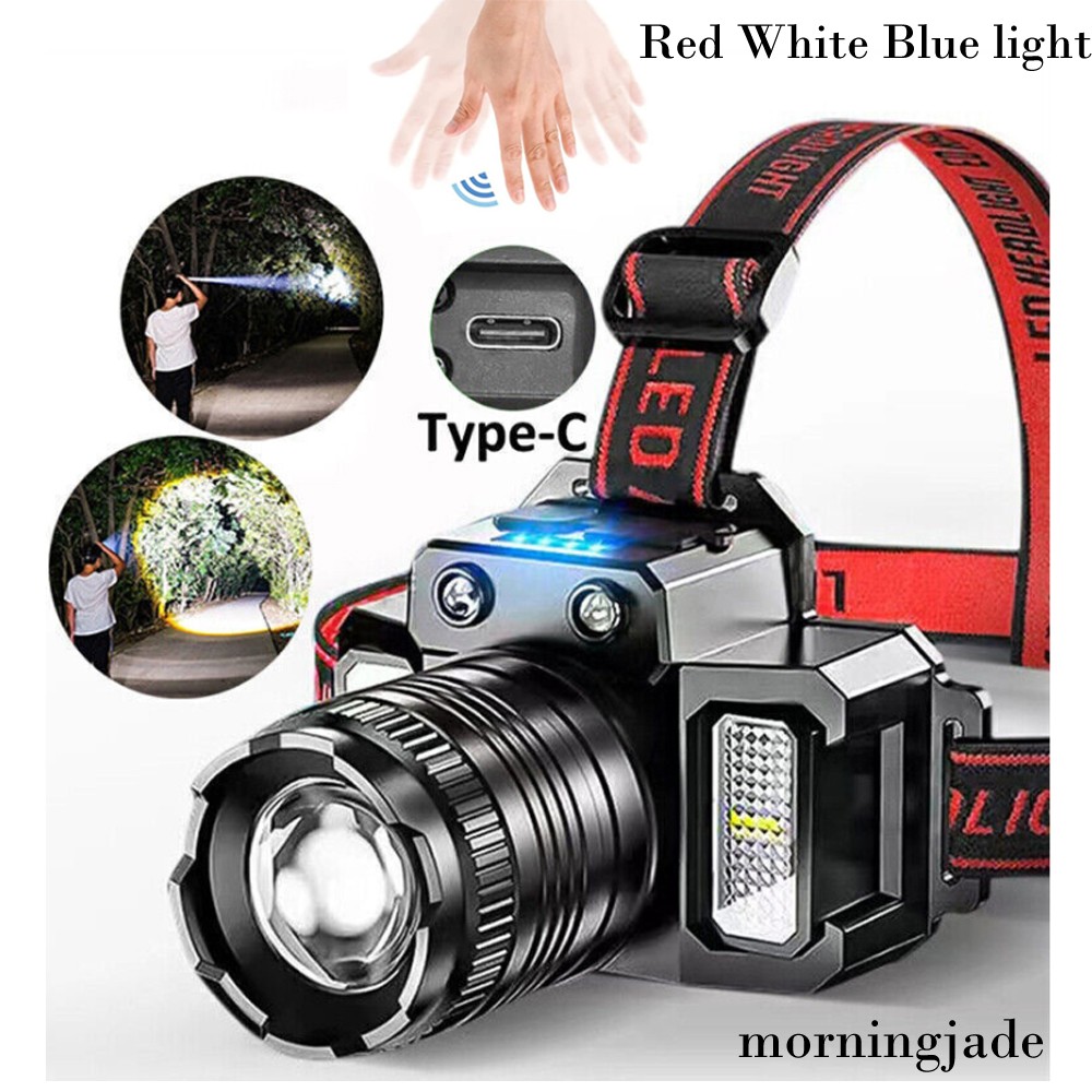 900000LM LED Headlamp Rechargeable Headlight Zoomable Head Torch Lamp Flashlight