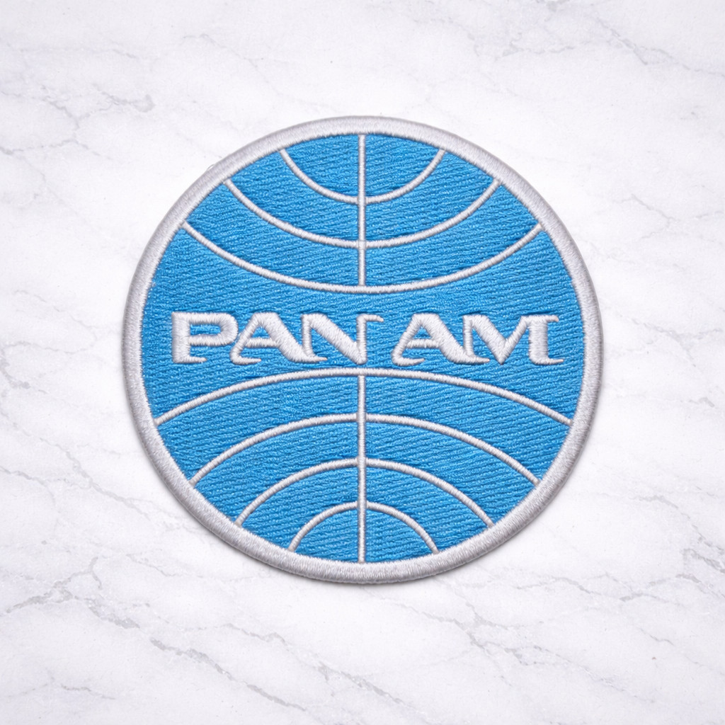 PANAM AIRLINES Embroidered Iron/Sew On Patch 3" ROUND FREE SHIPPING