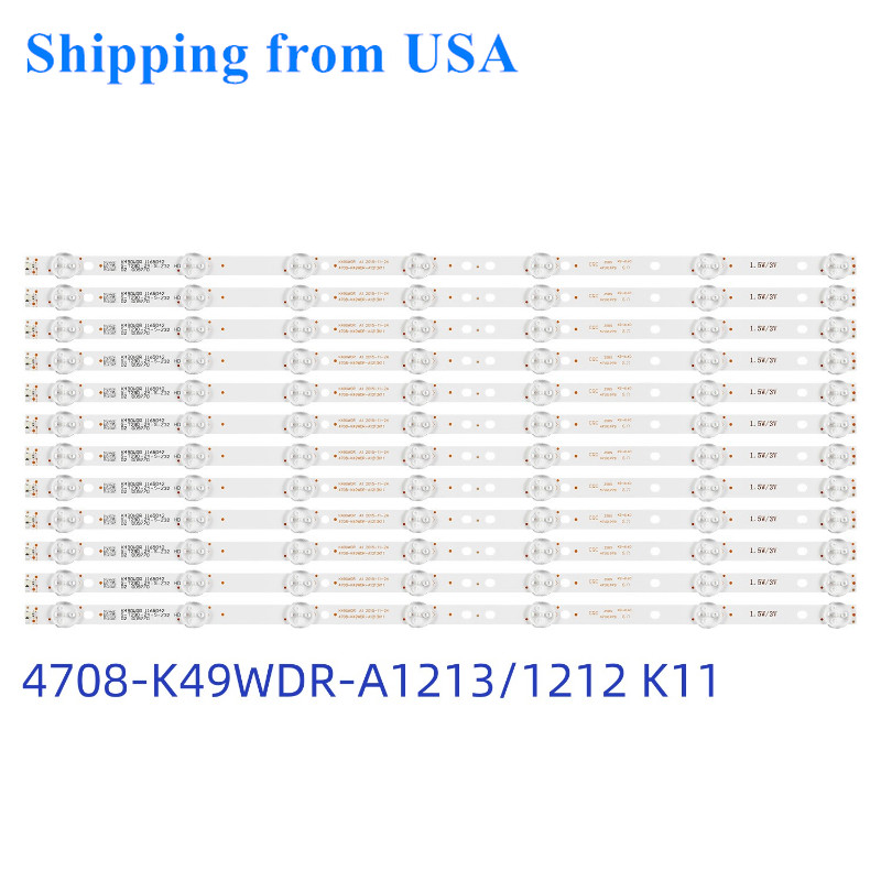 LEDBacklight Strip(12) For Toshiba 49 TV 4708-K49WDR-A1213K11 49L621U K490WDR A1