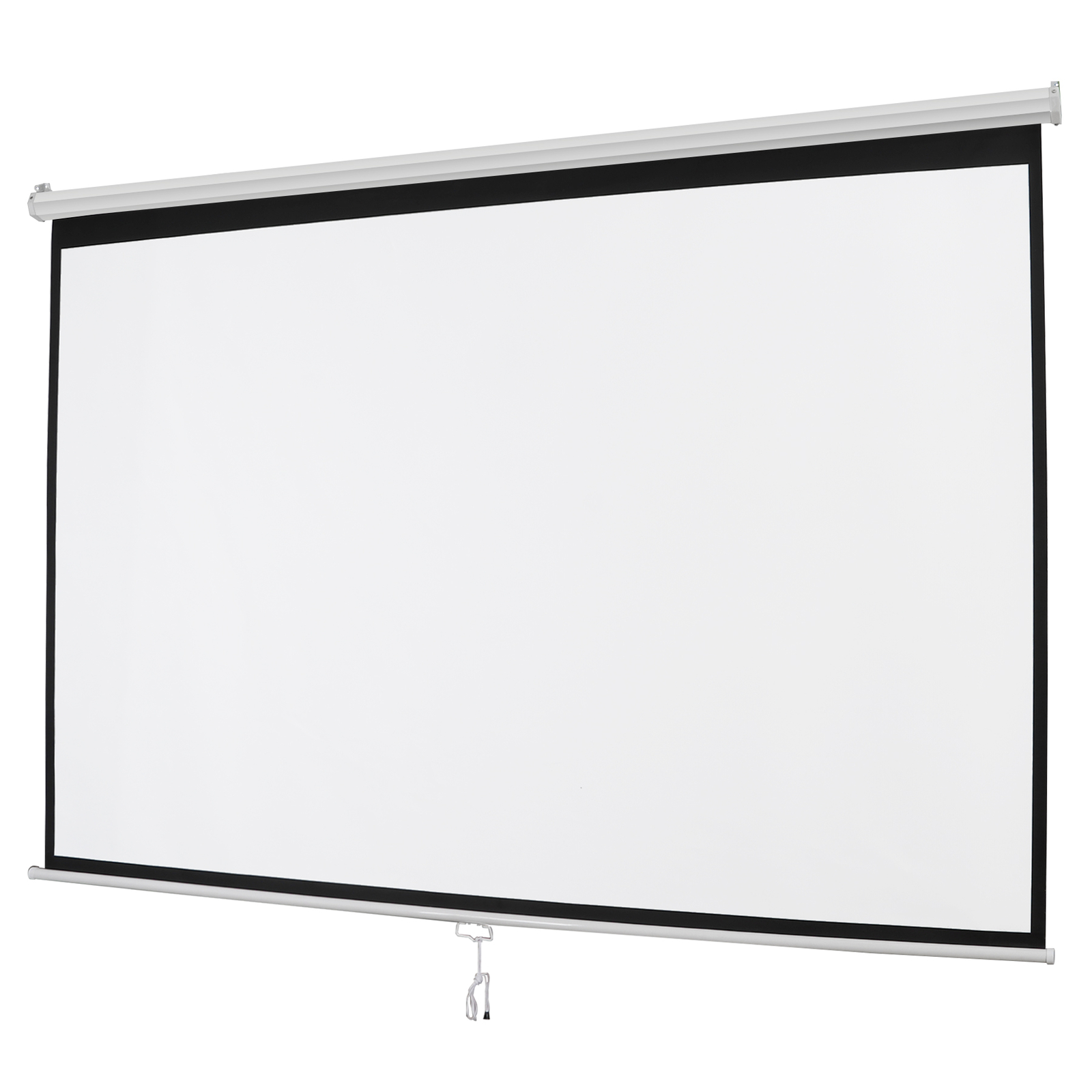 100"Manual Projection Screen Pull Down 16:10 HD Projector 4K Widescreen for Home