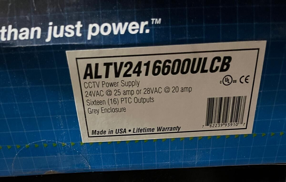 Altronix  ALTV2416600ULCB CCTV Power Supply