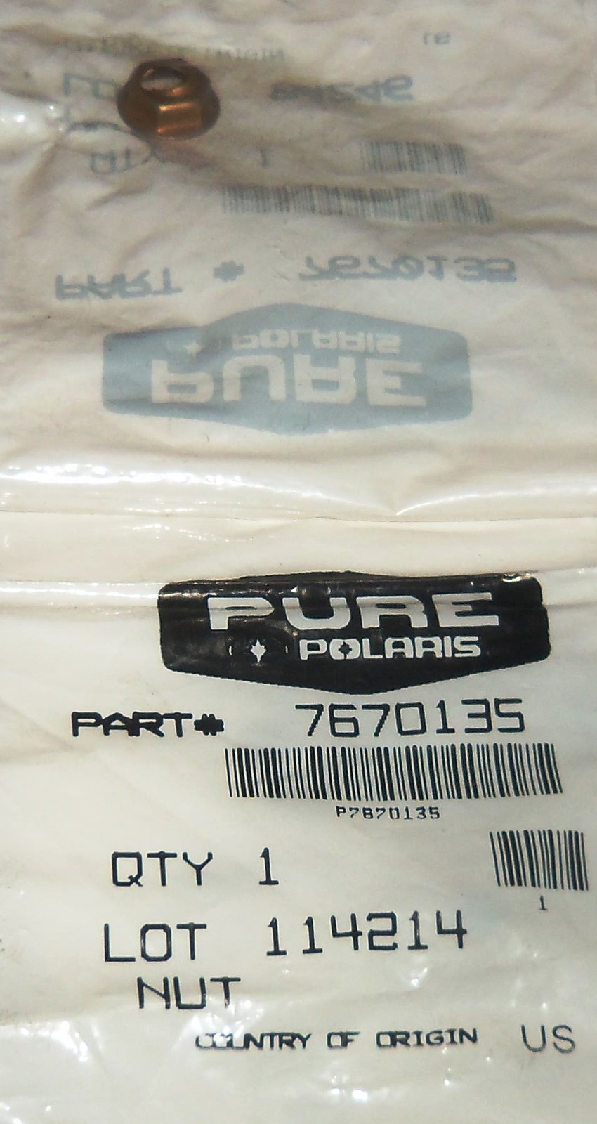POLARIS PURE OEM NOS SNOWMOBILE SPEED NUT LOT QTY PACK OF 7 7670135