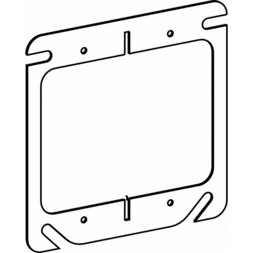 Orbit 42000 4 Inch Square 2-Gang Flat Steel Device Ring (Qty of 10)