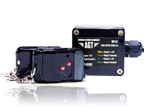 Genssi AGT 12V Waterproof Wireless Remote Control DC Universal 2-Channel Output