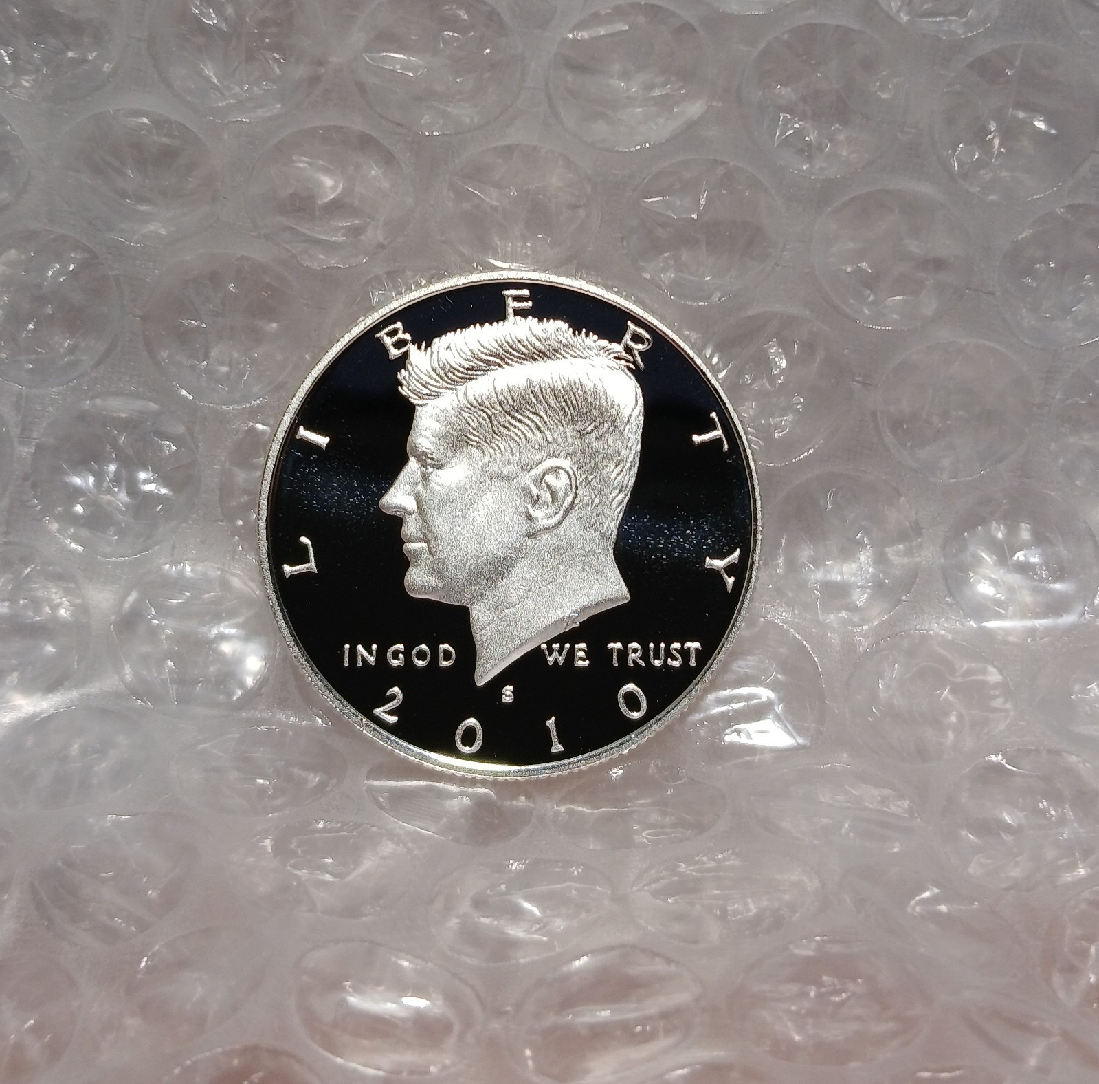 DCAM 90% Silver Proof 2010 S Kennedy Half Dollar - Lower Mintage of: 585,401