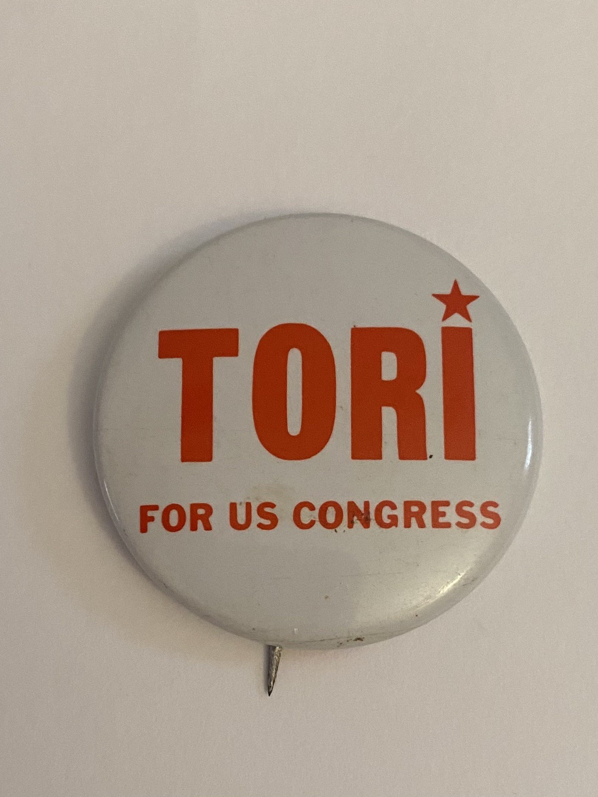 Tori For US Congress Pin Back Button P5