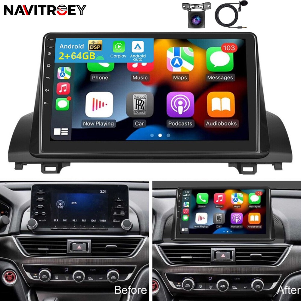 For Honda Accord X 2018-2024 10.1" Android 15 Car Stereo Radio GPS Carplay ＋CAM