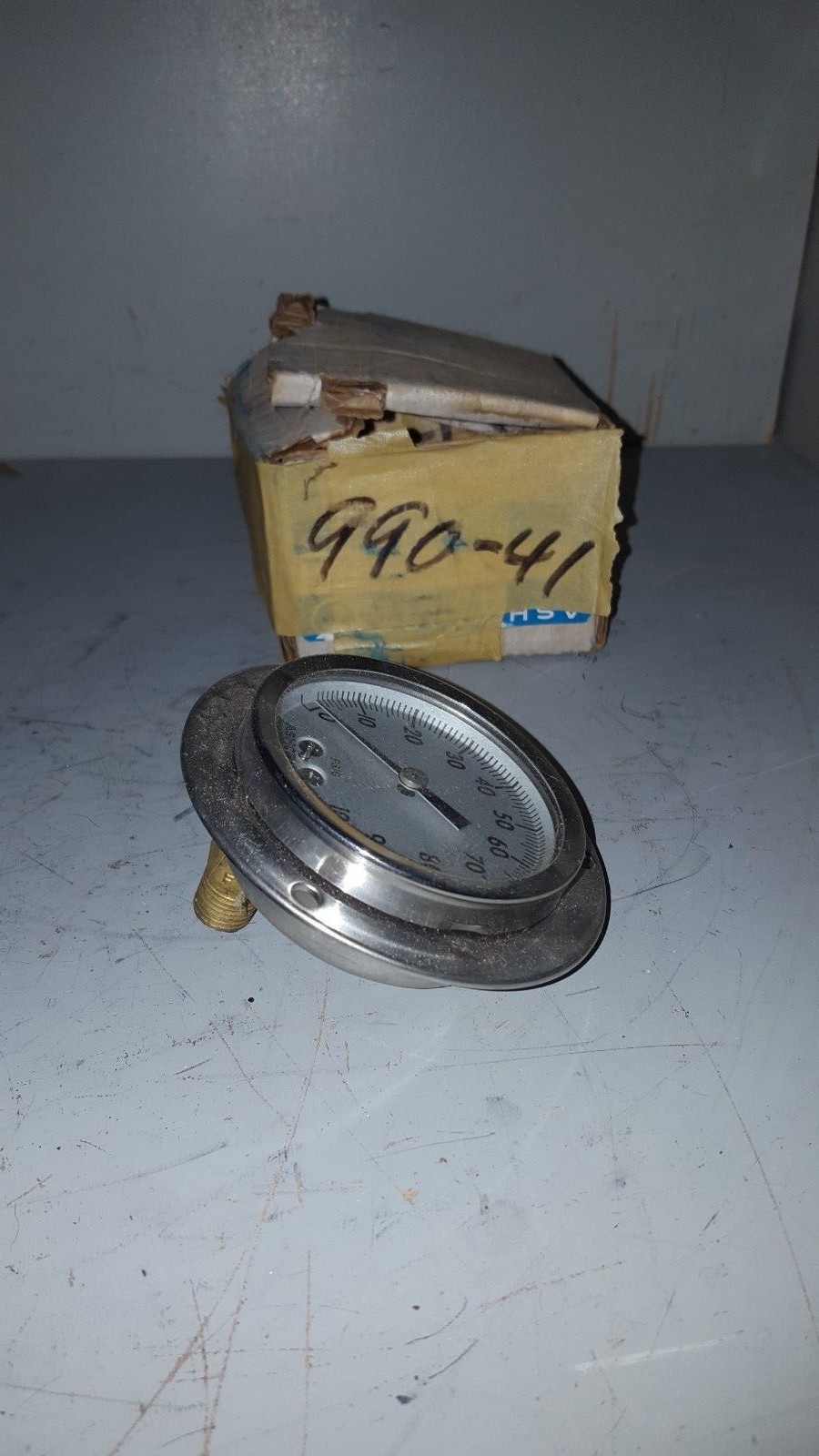 Ashcroft Pressure Gauge, 0-100PSIG, 1009A