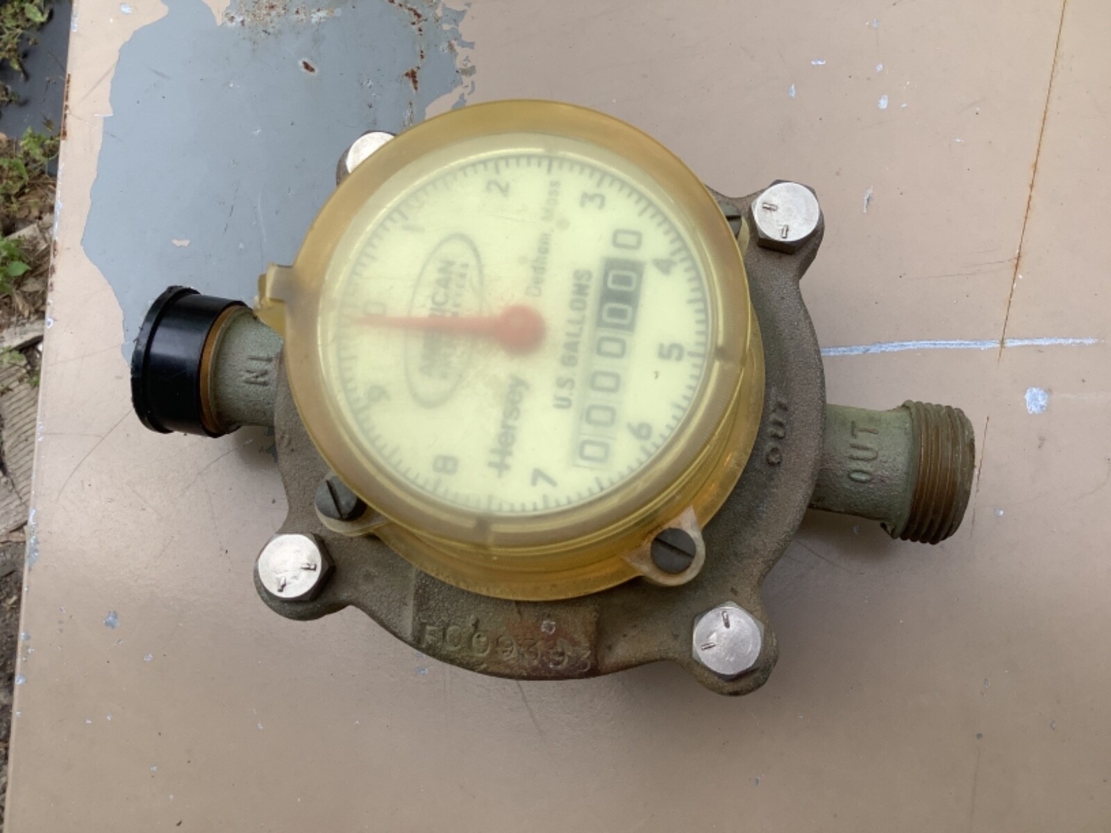 Vintage Hershey 5/8"  580 series Water Meter Gallons unused untested surplus