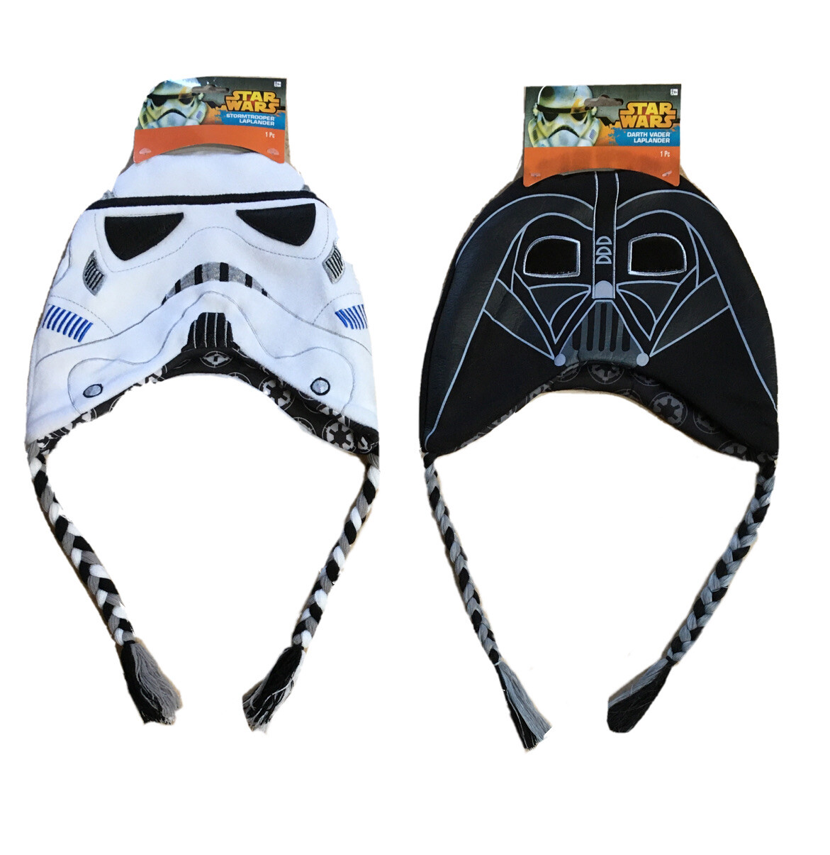 NWT Disney Star Wars Stormtrooper or Darth Vader Laplander Beanie Hat, Sz Age 8+