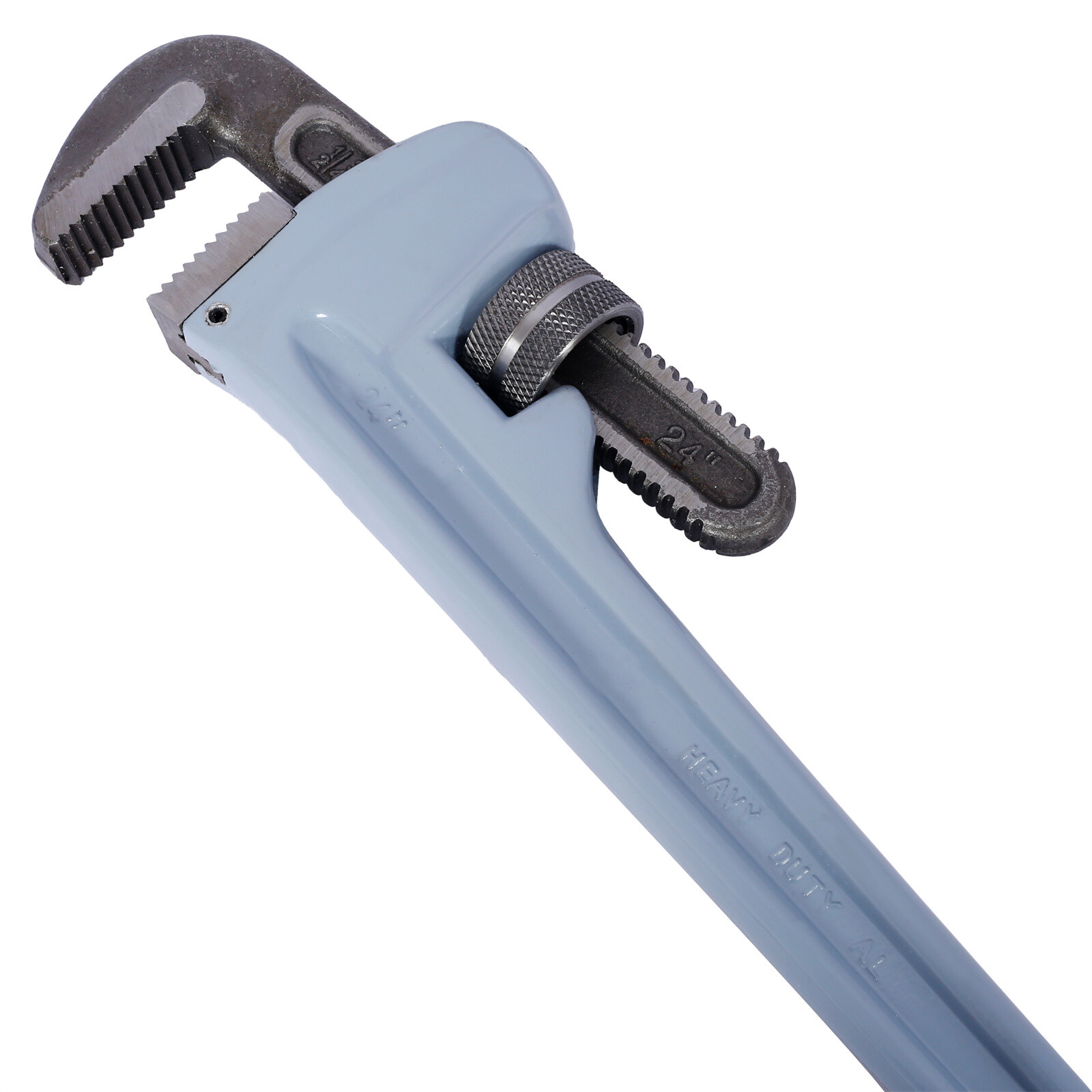 24-inch Heavy Duty Aluminum Straight Pipe Wrench Adjustable Plumbing Wrench
