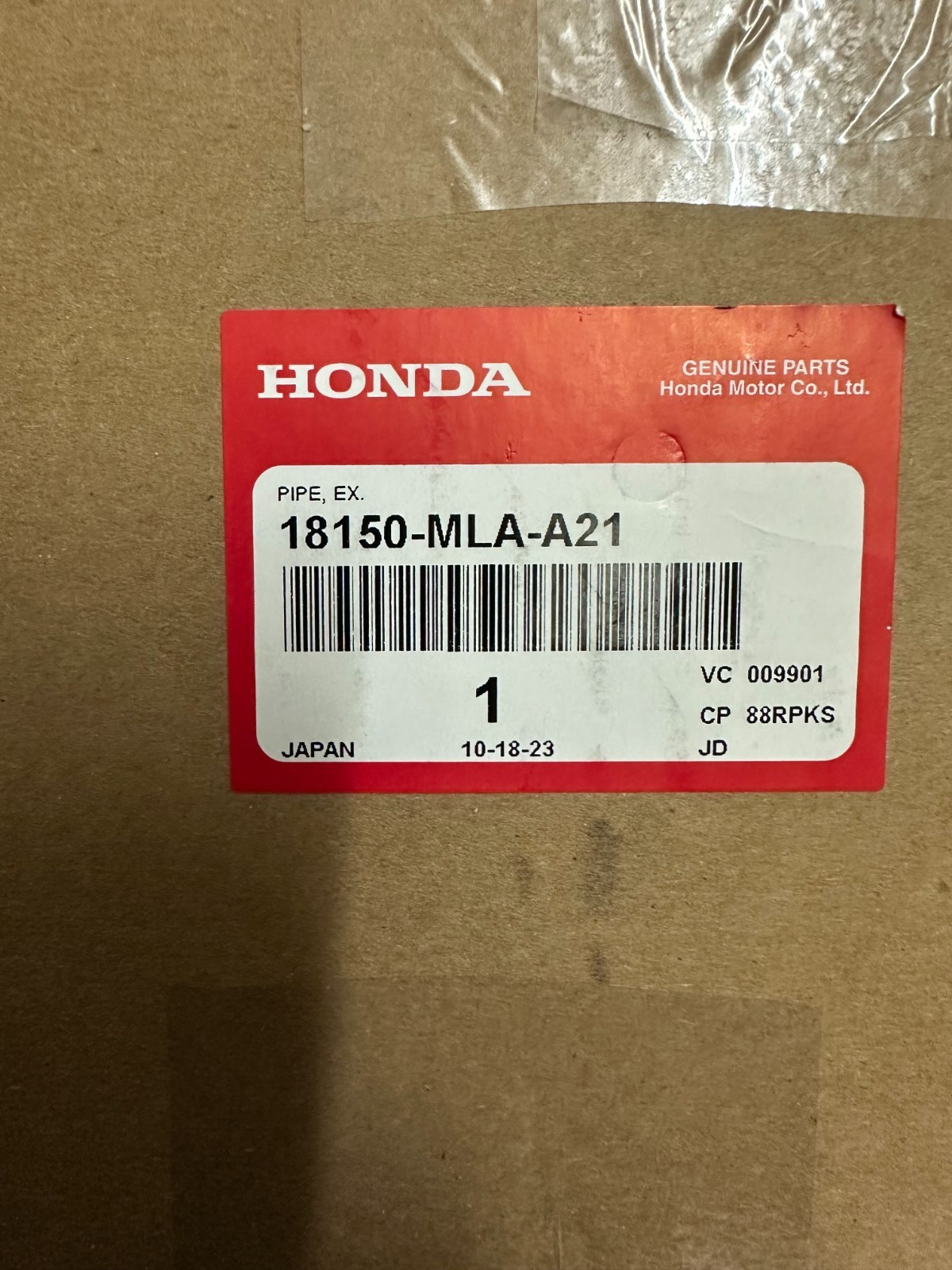 18150-MLA-A21 HONDA HEADER PIPE #1
