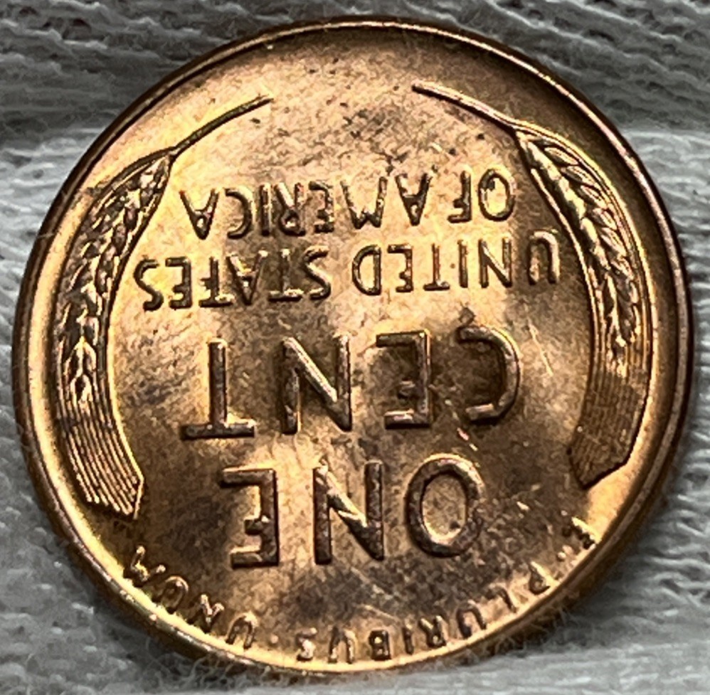 1957 D Lincoln Wheat Penny Errors Die Clash Uncirculated