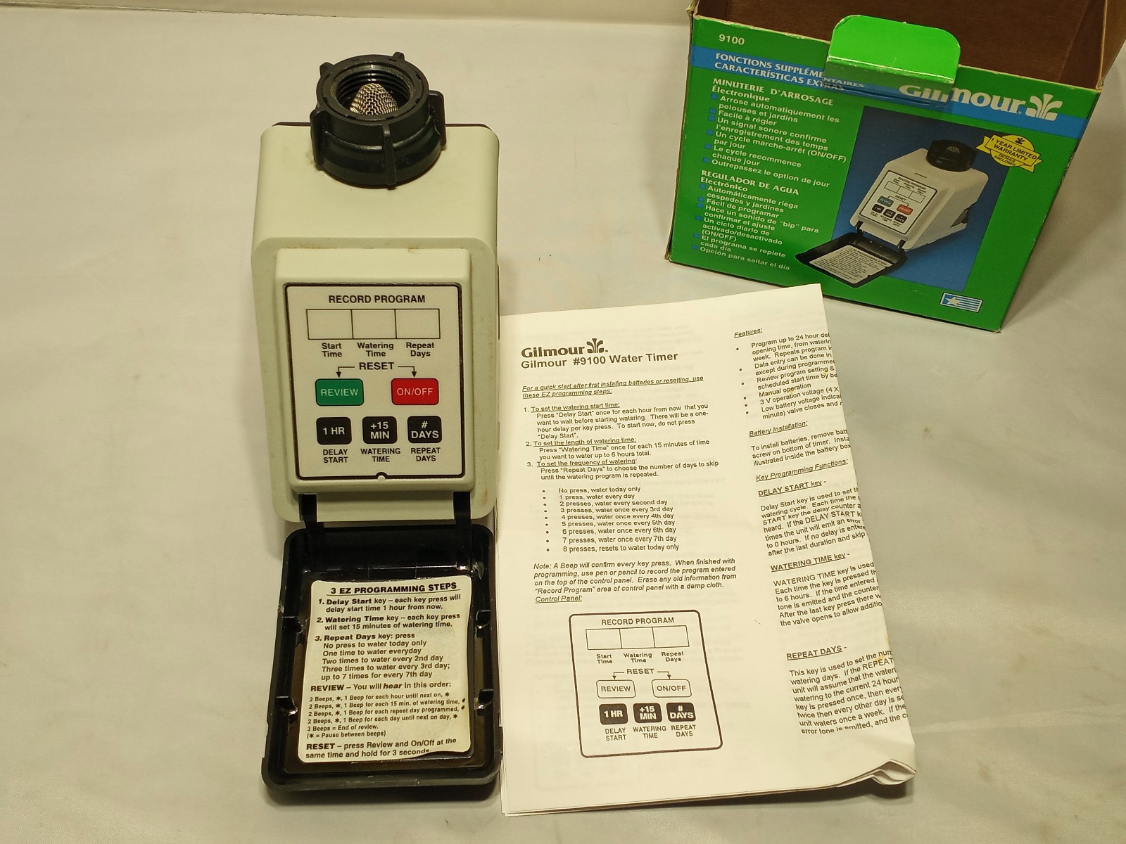 Gilmour Electronic Water Timer 9100 Automatic Grass Lawn Watering System